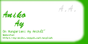 aniko ay business card